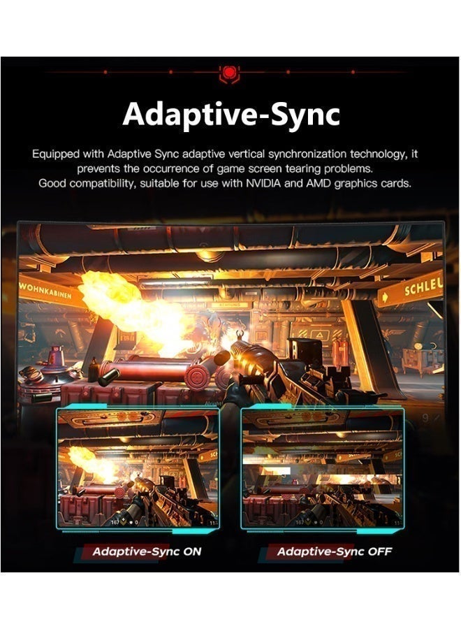 27 Inch 2K Gaming Monitor 180Hz, 2560×1440p, 1ms Response, AMD FreeSync IPS, HDMI/DP, Built-in Speakers, Low Blue Light, Flicker-Free, RGB Backlight, Ideal for Gaming & Work, Lifting & Rotating Stand - Image 4